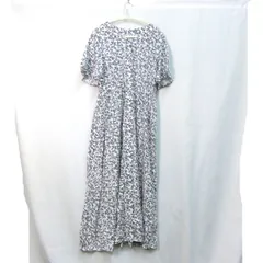 GLOBAL WORK グローバルワーク 花柄マキシワンピース ホワイト×ブルー XLサイズ □〇
