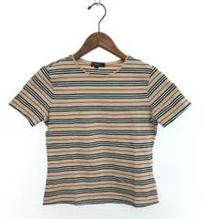 BURBERRY LONDON バーバリーロンドン 半袖カットソー サイズ:1 ボーダー    ベージュ レディース / 241007003297