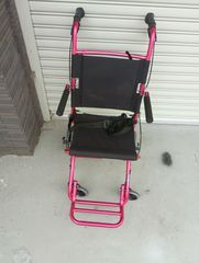 日進 介護用軽量車椅子 可愛いピンク色【交渉可】お引き取り¥13000で