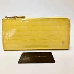 T978 未使用 パトリックコックス　PATRICK　COX 長財布 財布　薄型 レディース 本革 レザー　牛革　イエロー　L字ファスナー　大人　かわいい　黄色