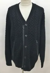 GU× UNDERCOVER カーディガン XL ケーブルニット ジーユー X アンダーカバー ブラック 2511WS162