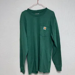92 カーハート ルーズフィット 長袖Tシャツ M グリーン