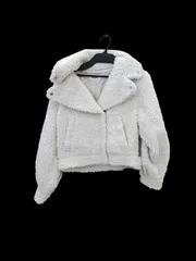 【未使用】【サイズは商品説明参照】【スナイデル】ボアビッグカラージャケット レディース/ホワイト Y-038