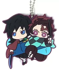 【中古】雑貨 竈門炭治郎＆冨岡義勇 「鬼滅の刃 キャラばんちょうこう ラバーマスコット 肆ノ型」