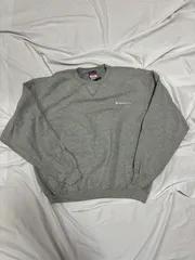CHAMPION ワンポイント刺繍 スウェット グレー XL US古着