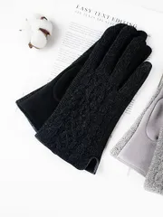 [ジー エス ジー] 手袋 レディース メンズ 暖かい 防寒 手ぶくろ スマホ対応 自転車手袋 ドライビンググローブ 革 レザー スエード グローブ てぶくろ 女性 冬 運転 プレゼント ギフトにもお勧め