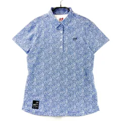 サイズ：2 MASTER BUNNY EDITION マスターバニーエディション  半袖ポロシャツ 花柄 ブルー系 [240101569909] ゴルフウェア レディース ストスト