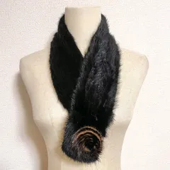 【未使用・タグ付き】ミンクテール 薔薇 ティペット ショール マフラー