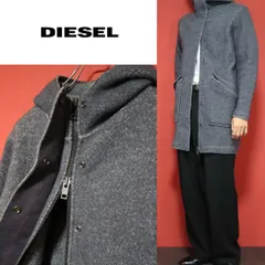 DIESEL ディーゼル ダブルジップデザイン ウール ロングコート