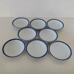 〇平皿 和柄 青磁色 竹柄 8客セット 木箱付