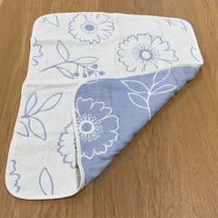 ６重ガーゼケット　ブルー　おでかけサイズ