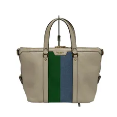 Kate spade(ケイトスペード) ハンドバッグ - K9038 ベージュ×グリーン×ブルー レザー