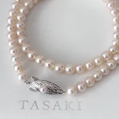 468【タサキ】シルバー　パール　約5.7-5.9㎜　ネックレス