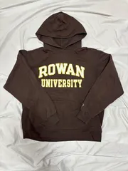 CHAMPION カレッジプリント パーカー ブラウン  L US古着