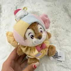正規品 上海 ディズニーランド チップアンドデール わたあめ シリーズ チップ キーホルダー 出品