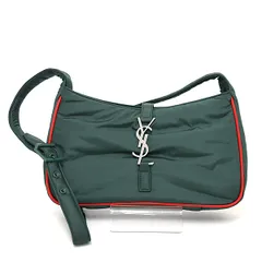 サン ローラン ル・サンカセット ショルダーバッグ エコナイロン カーキグリーン/レッド 733294 YSL Sランク【中古】