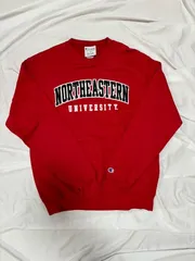 CHAMPION カレッジプリント スウェット レッド M US古着