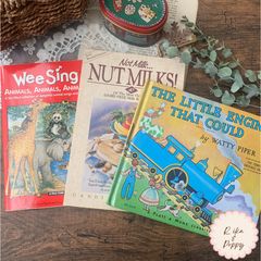 SALE】 海外 ヴィンテージ絵本＆レシピ本＆楽譜ブック 3冊セット