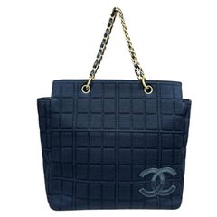 CHANEL シャネル チョコバー チェーン トートバッグ ココマーク 黒