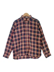 【中古】米国製 ENGINEERED GARMENTS ｴﾝｼﾞﾆｱﾄﾞｶﾞｰﾒﾝﾂ ﾈﾙｼｬﾂ ﾁｪｯｸ 長袖 ﾈｲﾋﾞｰ ﾚｯﾄﾞ S 33940022