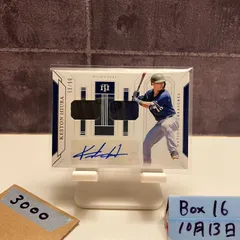 2019 Panini National Treasures Keston Hiura 53/99 直筆サインカード Milwaukee Brewers Dual ジャージ カード