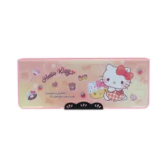 ハローキティ 小学生筆箱 コンパクトふでいれヨコピタ ホログラム サンリオ サンスター文具 新学期準備文具 ふでばこ 両面開き キャラクター グッズ 