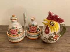 SEZZATINI イタリア製 ハンドペイント木製トレイ プレート