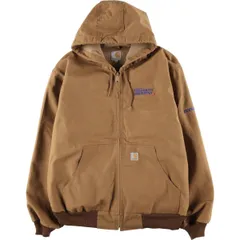 古着 カーハート Carhartt アクティブジャケット ダックフルジップパーカー USA製 メンズXL相当/eaa603679