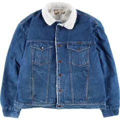 古着 ラングラー Wrangler Harley-Davidson ハーレーダビッドソン バックロゴ デニムボアジャケット USA製 メンズL相当/eaa600046のサムネイル