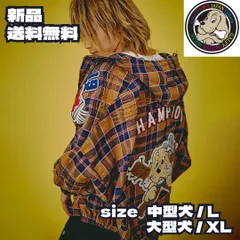 \\新作//【GALFY/ガルフィー：ワッペンだらけチェックパーカー】ネルチェックシャツ フード付き 刺繍 オーバーサイズ ストリート HIPHOP ラッパー ユニセックス 153075 オレンジ×ブルー 新品未使用 少量入荷 送料無料