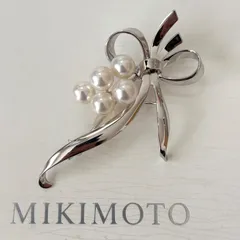 極美品✨MIKIMOTO ミキモト パール　ブローチ　コサージュ　リボン 2025年最新】MIKIMOTO レディース ブローチ・コサージュの人気アイテム