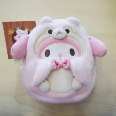 【新品】マイメロディ ぬいぐるみポーチ 森の小動物 サンリオ モモンガ ピンク　219347