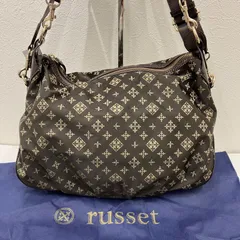 6532　russet ラシット　2way　ショルダーバッグ　ハンドバッグ　トートバッグ　ナイロン　レザー　エナメルレザー　肩がけ　斜めがけ　クロスボディ　ブラウン　茶　保存袋付き