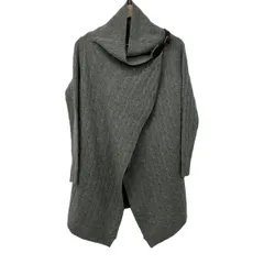 POLObyRalphLauren(ポロラルフローレン) コート サイズXS レディース - グレー×ダークブラウン 長袖/ニット/一部レザー/春/秋