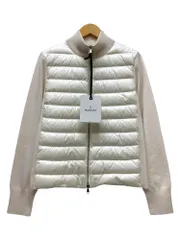 MONCLER (モンクレール) 切り替えダウンジャケット カーディガン CARDIGAN TRICOT 093 9B000 14 M1131 S クリーム系 レディース/036