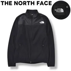 【美品】 ノースフェイス THE NORTH FACE スタンドカラー フリース ジャケット ジップアップ ジャンパー ロゴ 刺繍 ナイロン 切替 S ブラック アウトドア カジュアル ウェア タウンユース レジャー メンズ