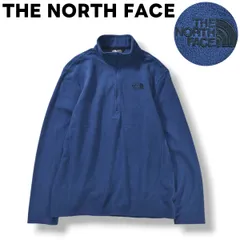 【定番】 ノースフェイス THE NORTH FACE ハーフジップ プルオーバー フリース ジャケット トップス インナー スタンドカラー ロゴ 刺繍 M ネイビー アウトドア ウェア タウンユース レジャー メンズ