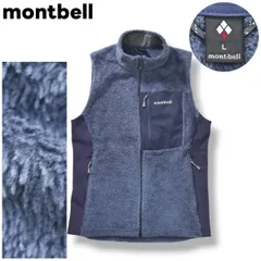 【美品】 モンベル montbell クリマエア CLIMAAIR シャギー ボア フリース ベスト ジップアップ スタンドカラー L グレー アウトドア カジュアル ウェア タウンユース レジャー レディース ♪