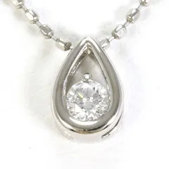 PT900　PT850　ネックレス　necklace　ダイヤ　0.07　総重量約1.5g　約40cm