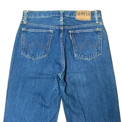 EDWIN ハイウエスト ストレートデニム ブルー サイズ31 レディースL エドウィン