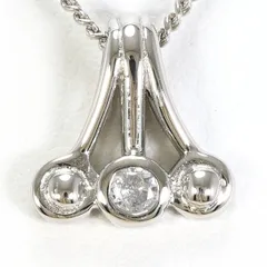 PT900　PT850　ネックレス　necklace　ダイヤ　0.08　総重量約4.3g　約40cm