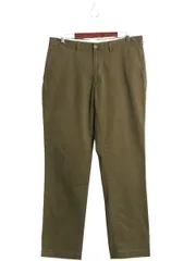 【お得なクーポン配布中!】 ポロ ラルフローレン チノ パンツ 36 34 / 古着 ストレッチ スラックス チノパン ストレート ノータック アーミー タイプ ワンポイント 緑