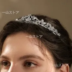 ウェディング ドレス 花嫁 ティアラ シンプル キュービック ジルコニア ビジュー 髪飾り シンプル