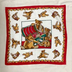 Burberry バーバリー スカーフ ハンカチ シルク トーマスベア テディベア クリスマス タペストリー