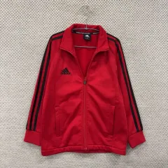 アディダス キッズ 3本線 ロゴ 弱起毛 ジャージ ジップアップ 110 B00245