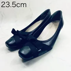 【新品 訳あり】【3E】リズラフィーネ　グログランリボンパンプス　23.5㎝　黒