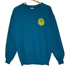 COMFORT COLORS/コンフォートカラーズ SEEK GOOD SEE GOOD RAGAMUFFIN.CO スウェット トレーナー 長袖 バックプリント ワンポイントプリント HONDURAS製 Mサイズ エメラルドグリーンのサムネイル