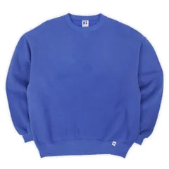ラッセル RUSSELL 90s 90年代 前V ブランクスウェット 無地 フェード MADE IN USA アメリカ製 ヴィンテージ 古着 メンズ スウェット トレーナー ブルー 青 XL【中古】