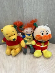 ぬいぐるみ3点セット / くまのプーさん / アンパンマン / 長くつ下のピッピ