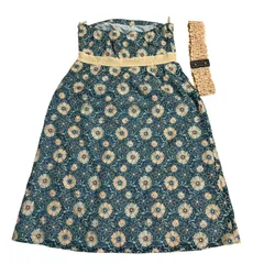 ZM1648 TOCCA トッカ ワンピース スカート フラワー 花柄 ブルー レディース 0
